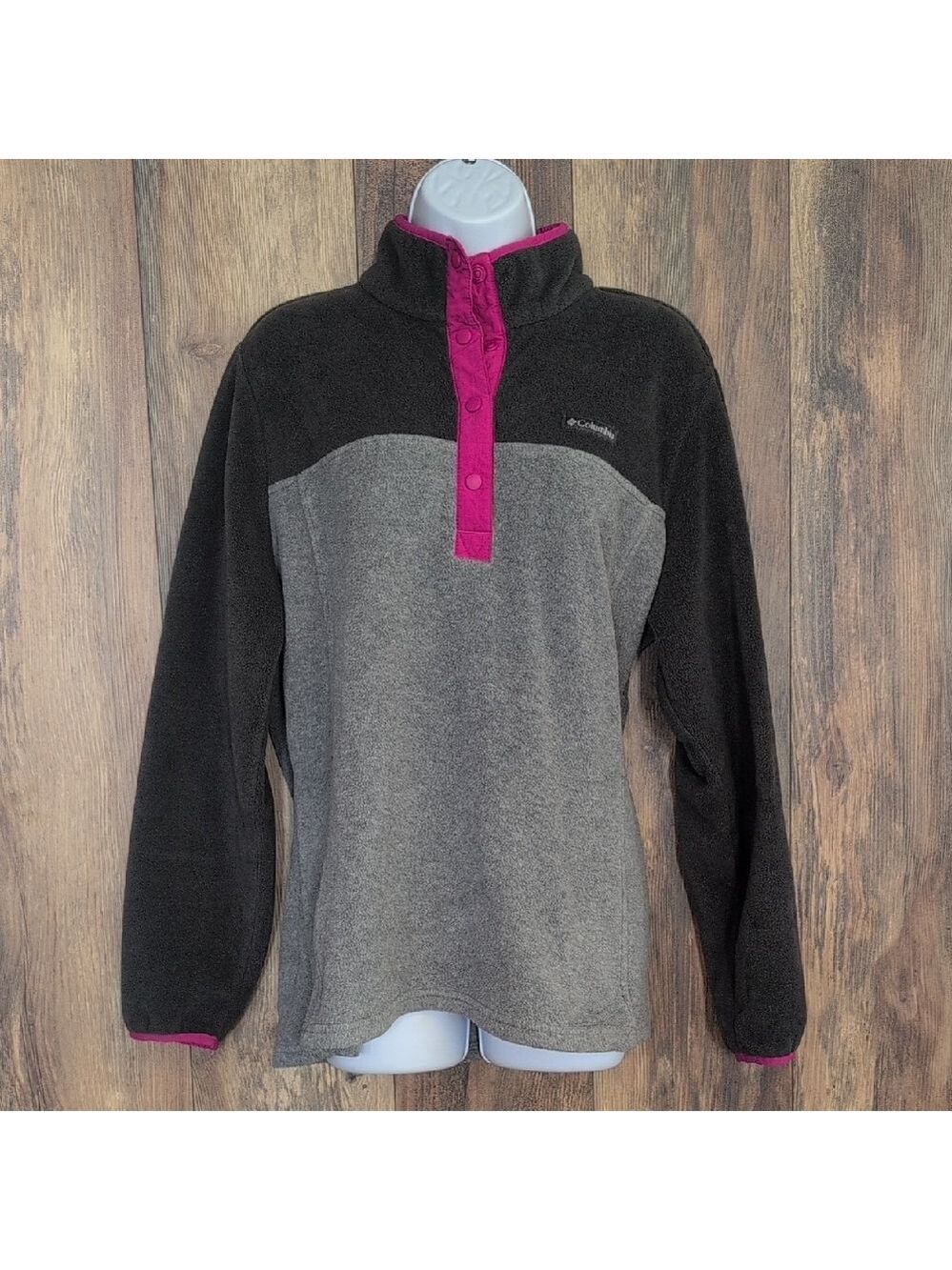 Columbia Women's 1/4 Button Down Fleece Pullover Jacket 1X                  M226